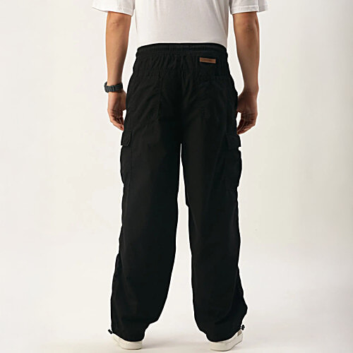 Bene Kleed Black Loose Fit Cotton Cargos, 1 pc (Size - 34) Premium Cotton, Combination of Softness/Comfort & Strength