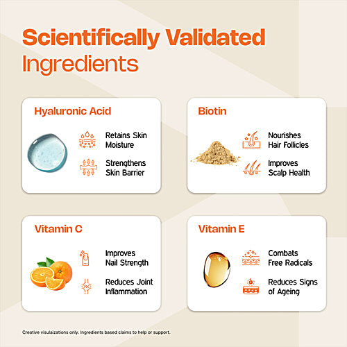 Nutriburst Orange Flavour Japanese Marine Collagen, 100 g High Absorption 8 g Collagen