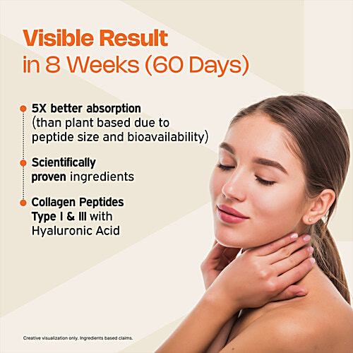 Nutriburst Orange Flavour Japanese Marine Collagen, 100 g High Absorption 8 g Collagen