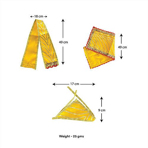 Pujashree Sai Baba Vastra for 3 to 4 inches idol, 3 Pcs  