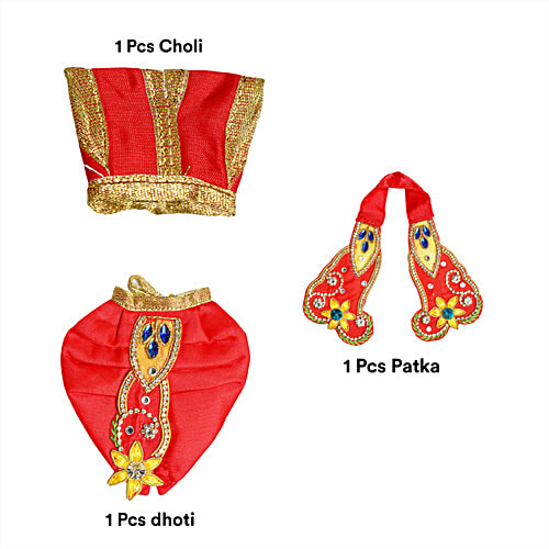 Pujashree Ganeshji Vastra - For 10.16 Cm Idol, 3 pcs