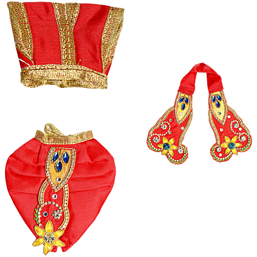Pujashree Ganeshji Vastra - For 10.16 Cm Idol, 3 pcs