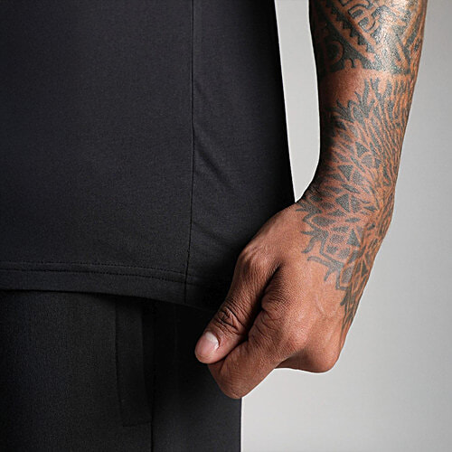 Puma Men's Black Cotton Regular Fit Logo Printed Sports T-Shirt, 1 pc (Size - L)