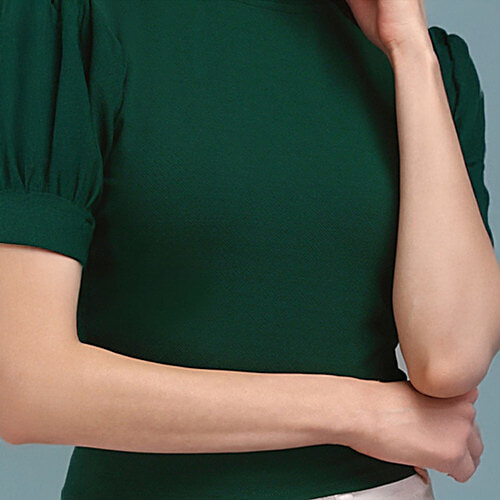 Purvaja Women's Green Regular Fit Crop Top, 1 pc (Size - XL) 