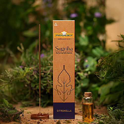 Mangaldeep Citronella Agarbatti Sticks, 40 pcs Mosquito Repellant Incense Sticks