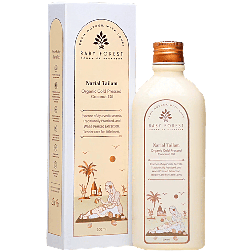 Baby Forest Narial Tailam Organic Cold Pressed Coconut Oil, 200 ml