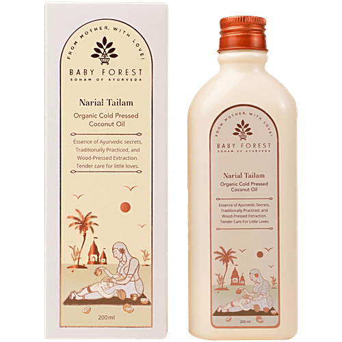 Baby Forest Narial Tailam Organic Cold Pressed Coconut Oil, 200 ml