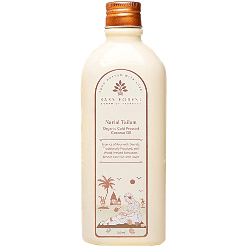 Baby Forest Narial Tailam Organic Cold Pressed Coconut Oil, 200 ml