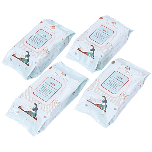 Baby Forest Neer 99.9% Water Baby Wipes, 72 pcs Ideal for 0 Plus Months, Protects Baby's Skin, 3x Thicker & Softer