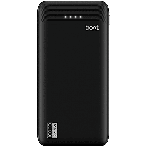 boAt 10000mAh Power Bank With 22.5W Fast Charging, Wireless Charging, 12-Layer Smart IC Protection, LED Indicators, Aluminium Casing - Obsidian Black, 1 pc  