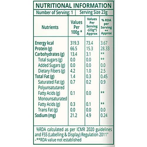 Hampa Nutrition Vanilla Hemp Protein Powder, 23 g  No Added Sugar, Lactose Free, Easy To Digest, Gluten Free