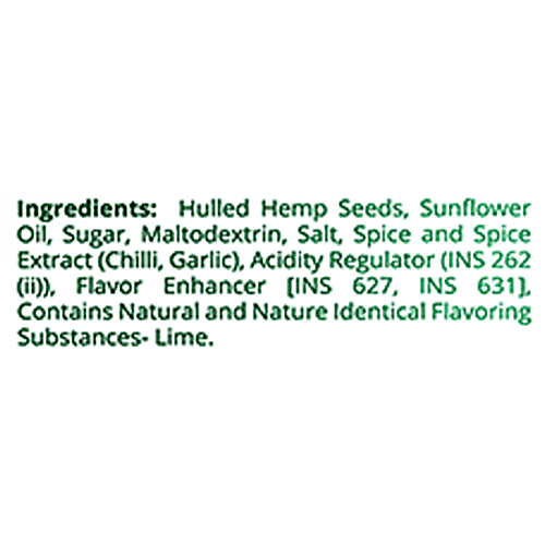 Hampa Nutrition Roasted Hemp Hearts With Sweet Lime, 100 g  Wholesome Nutrition, Edestin Protein, Omega 3-6+9 in Golden Ratio, Dietary Fitres