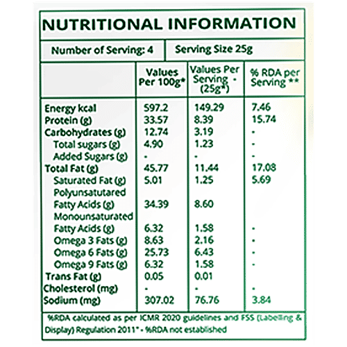 Hampa Nutrition Roasted Hemp Hearts With Sweet Lime, 100 g  Wholesome Nutrition, Edestin Protein, Omega 3-6+9 in Golden Ratio, Dietary Fitres