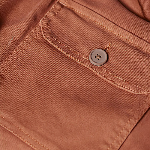 Hoversoul Cotton Lycra Overdyed Back Elastic Shorts - Rust Brown, 1 pc (Size - 36) Casual Wear, Comfort for All-Day Wear