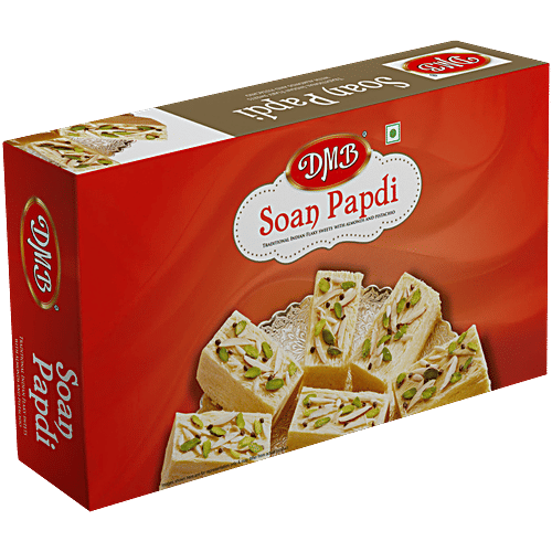 DMB Soan Papdi, 400 g With Almonds & Pistachios, Traditional Indian Flaky Sweets