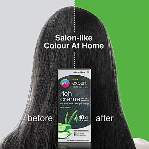 Godrej Expert Rich Creme - Natural Black, 1 pc (50 g + 50 ml each Pack) 