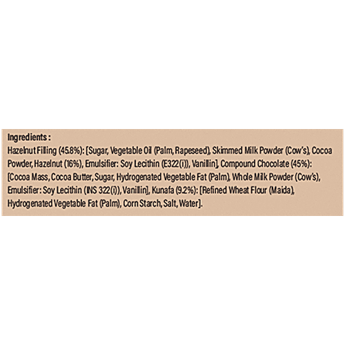 Cocoa Melts Kunafa Hazelnut Chocolate, 150 g