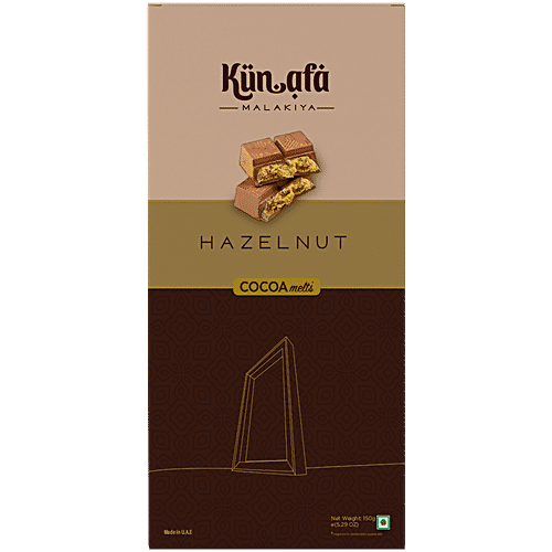 Cocoa Melts Kunafa Hazelnut Chocolate, 150 g