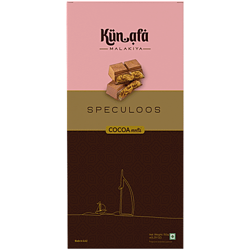 Cocoa Melts Kunafa Speculoos Chocolate, 150 g