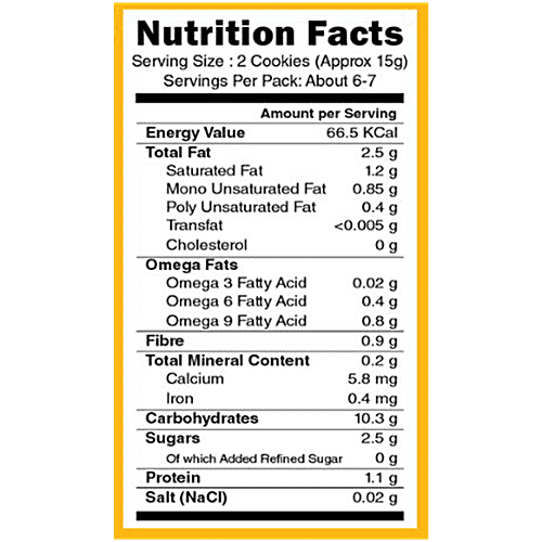 Early Foods Dryfruits & Seeds Millet Jaggery Cookies, 86 g  No Maida, No Refined Sugar, No Additives