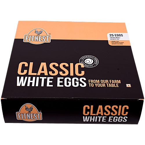 Fitnest Eggs Classic White Eggs, 25 pcs  