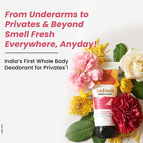 Ayuvya Imfresh Honey Oudh Whole Body Deodorant Cream, 50 g  Alcohol & Paraben Free