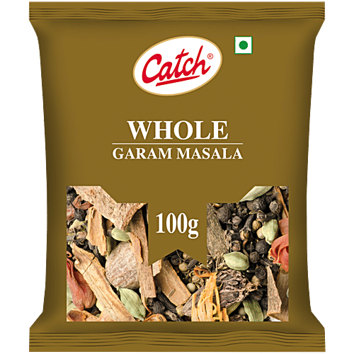 Catch Garam Masala - Whole, 100 g Mix of Premium Whole Spices, Enhances Flavour & Depth