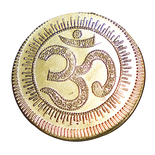 Svasti Brass Ganesh Coin Gold Plated, 8 g