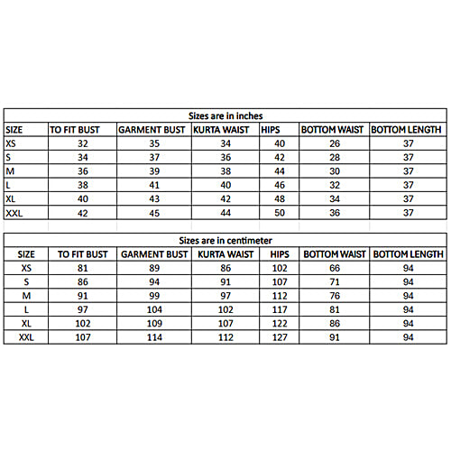 Daali Fuschia Cotton Regular Fit Printed Kurta, 1 Set (Size - XL)