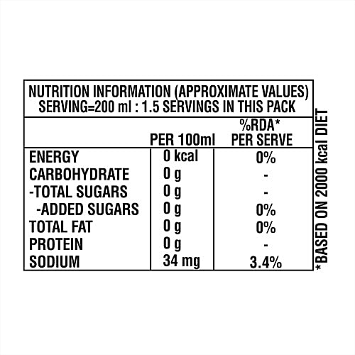 Schweppes Zero Sugar Tonic Water, 300 ml Contains Quinine
