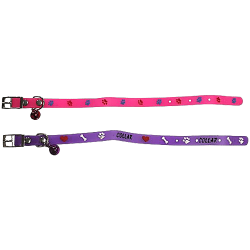 Nootie Cat Collars With Bell - Assorted Colour, 2 pcs Adjustable Soft Collars for Cats & Kittens