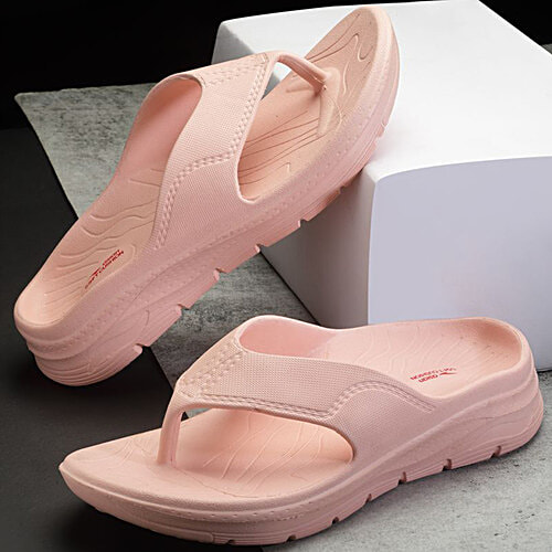 Asian Footwear Indigo-01 Women's Flip Flops - Baby Pink, 1 Pair (UK/IND - 7) Style & Comfort, Lightweight