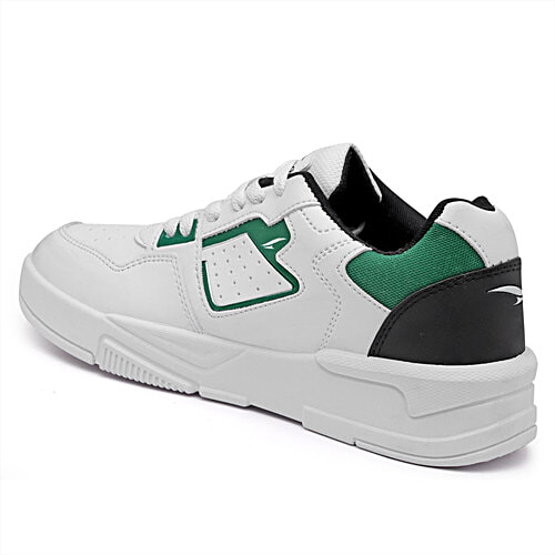 Asian Footwear Mexico-02 Men's Sneakers - White & Green, 1 Pair (UK/IND - 7) Perfect for Daily Wear, Comfort & Style