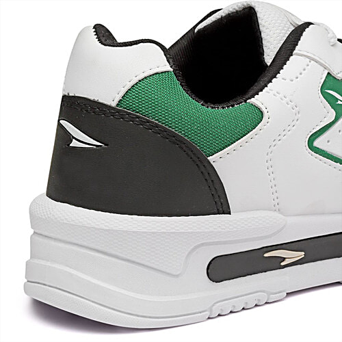 Asian Footwear Mexico-02 Men's Sneakers - White & Green, 1 Pair (UK/IND - 8) Perfect for Daily Wear, Comfort & Style