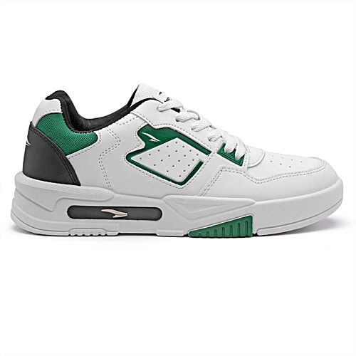 Asian Footwear Mexico-02 Men's Sneakers - White & Green, 1 Pair (UK/IND - 9) Perfect for Daily Wear, Comfort & Style