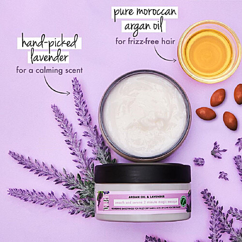Love Beauty & Planet Argan Oil & Lavender Hair Mask - Anti-Frizz, 200 ml  Smooth and Serene 2-minute Magic Masque