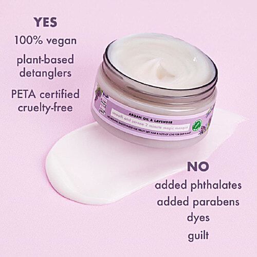 Love Beauty & Planet Argan Oil & Lavender Hair Mask - Anti-Frizz, 200 ml  Smooth and Serene 2-minute Magic Masque