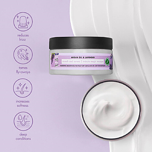 Love Beauty & Planet Argan Oil & Lavender Hair Mask - Anti-Frizz, 200 ml  Smooth and Serene 2-minute Magic Masque