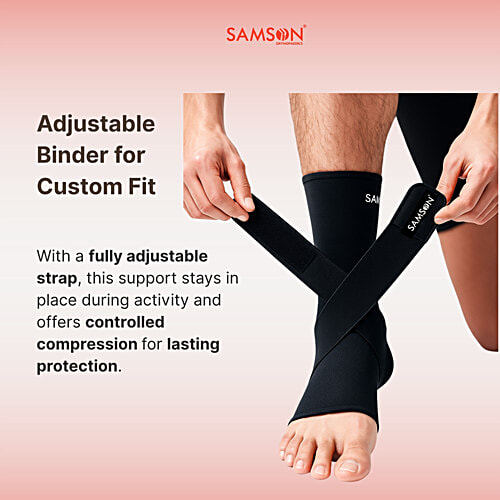 Samson Ankle Support With Binder - Medium, 1 pc For Gym & Pain Relief