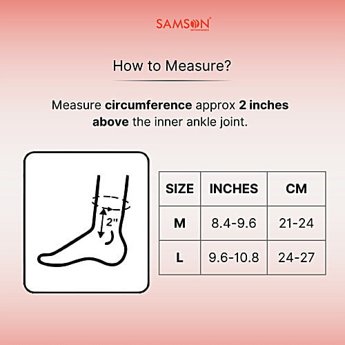 Samson Ankle Support With Binder - Medium, 1 pc For Gym & Pain Relief