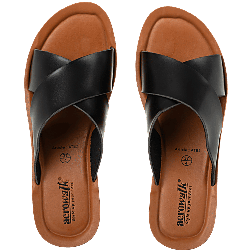 Aerowalk ATB2 Women's Black Wedges, 1 Pair (EU-40/IND-7) For Daily Use