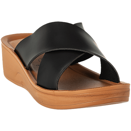 Aerowalk ATB2 Women's Black Wedges, 1 Pair (EU-40/IND-7) For Daily Use
