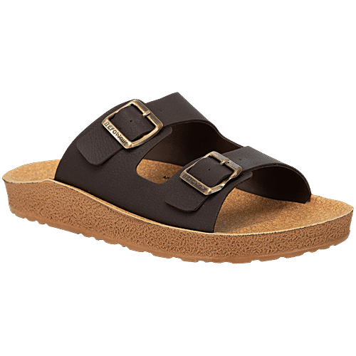 Aerowalk KC71 Men's Casual Slippers - Brown & Beige, 1 Pair (EU-43/IND-9)