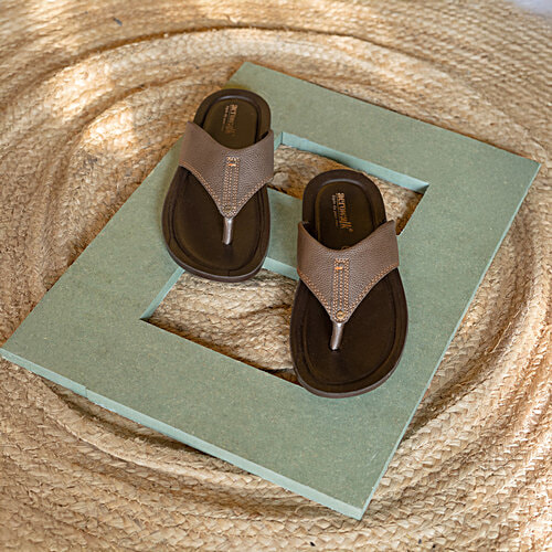 Aerowalk NV58 Men's Casual Brown Slippers, 1 Pair (EU-42/IND-8)