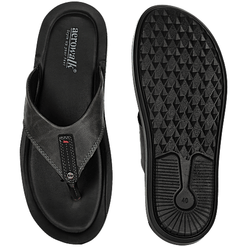 Aerowalk NV58 Men's Casual Brown Slippers, 1 Pair (EU-42/IND-8)