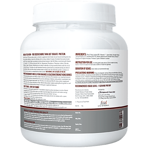 Bon Iso Whey Irish Chocolate Whey Protein Isolate, 1 kg  Muscle Strength, Bone Health, Essential Vitamins & Minerals|, No Added Sugar, Easy Digestion