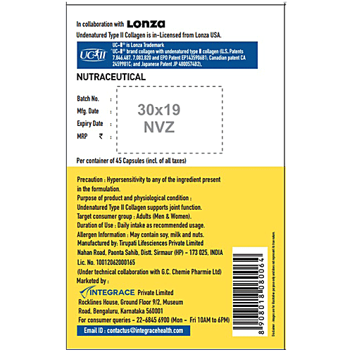 Collasmart Collagen Capsules, 45 pcs  Flexibility, Strength, Repairing Cartilage, Improves Joint Mobility