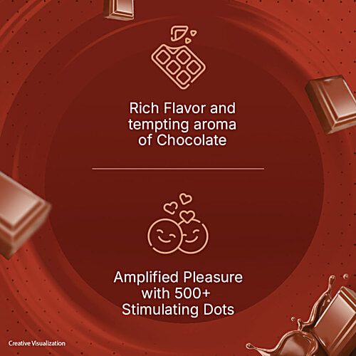 Unfold Chocolate Treat Dotted Condoms, 3 pcs  