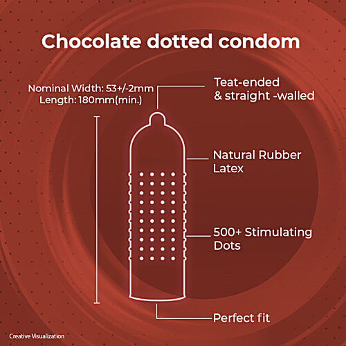 Unfold Chocolate Treat Dotted Condoms, 3 pcs  
