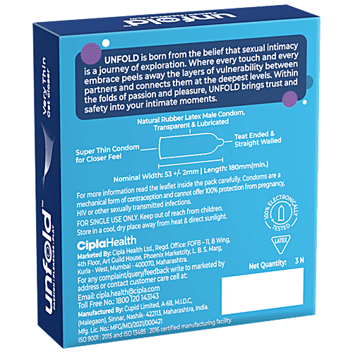 Unfold Very Thin Condoms, 3 pcs